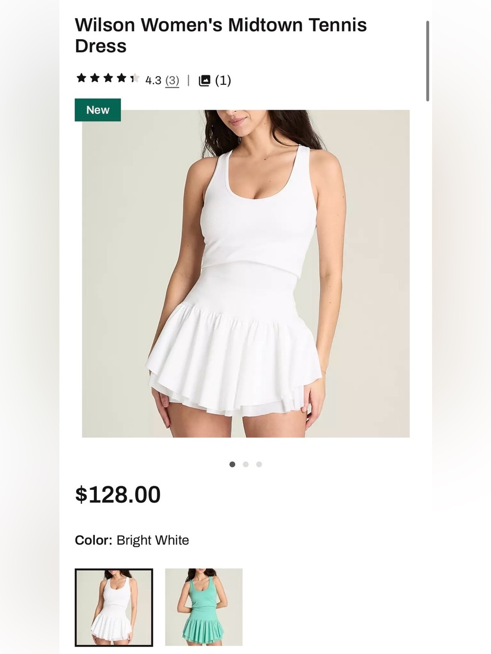 Wilson White Tennis Dress